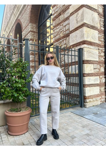 Basic Sweat Eşofman Altı Gri Takım modelleri