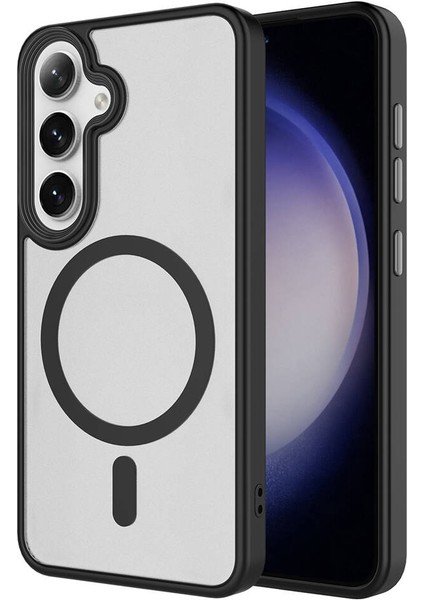 Galaxy S24 Kılıf Sert Pc Arka Yüzey Wireless Şarj Özellikli Flet Magsafe Kılıf