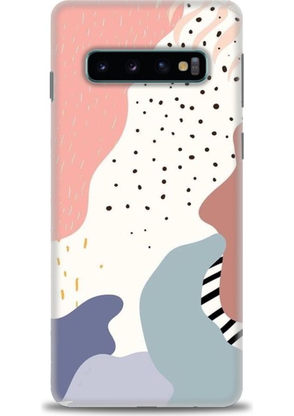 Samsung Galaxy S10 Kılıf Hd Baskılı - Yaprak ve Benekler