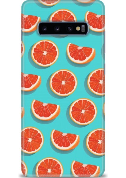 Samsung Galaxy S10 Plus Kılıf Hd Baskılı - Portakal Dilimleri