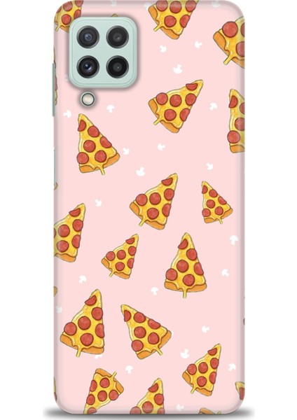 Samsung Galaxy M22 Kılıf Hd Baskılı - Pizza Dilimleri