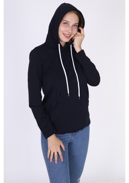 4507 Pamuklu yandan fermuarlı Lohusa Emzirme Sweatshirt fırsatları