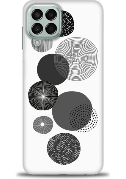 Samsung Galaxy M33 Kılıf Hd Baskılı - Siyah Daire