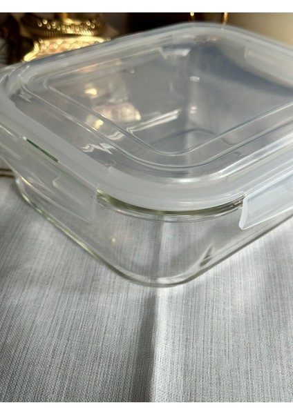 Çok Amaçlı Borosilikat Cam Dikdörtgen Saklama Kabı Beyaz modelleri