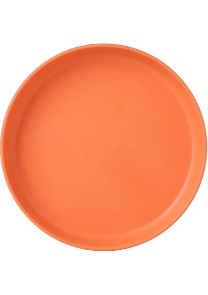 Shanhua Shop Orange Round Plate Style Plastic Plates Reusable ,unbreakable Sturdy Plastic Dinner Plates Bpa Free Dishwasher Safe For Home,kitchen,dinning, Outdoor Use (Yurt Dışından)