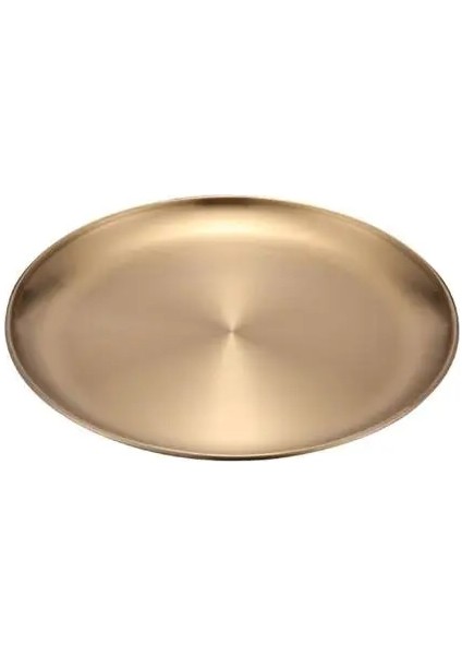 14CM Tarzı cm Yemek Tabağı Moda Yüksek Li Altın Yuvarlak Şekil Sofra Et Tatlı Pizza Tabağı Meyve Tepsisi Sıcak (Yurt Dışından)