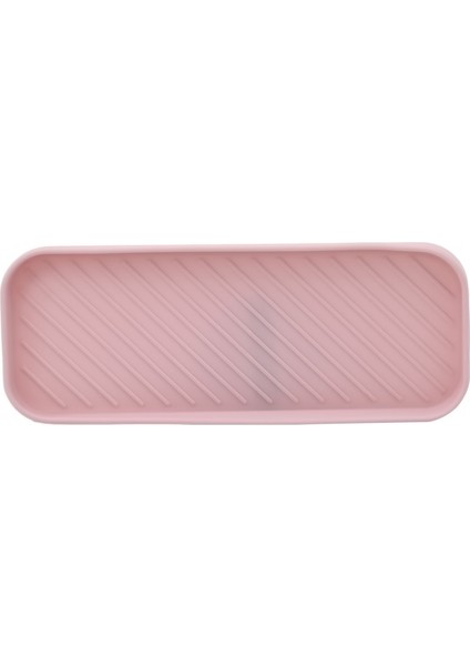 Pembe Tarzı Silikon Tahliye Tepsisi Sofra Su Bardağı Meyve Sebze Mutfak Lavabo Organizatör Depolama Tepsisi Süngerlik Sabunluk (Yurt Dışından)