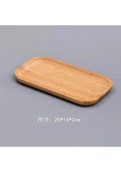 25X14CM'LIK Bir Stil Ahşap Bambu Servis Tepsisi Çay Bardağı Tabağı Tepsileri Meyve Tabağı Depolama Palet Plakası Dekorasyon Japon Gıda Dikdörtgen Plaka (Yurt Dışından)