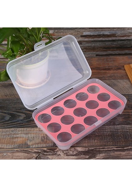 Pembe Stil 15 Izgara Taşınabilir Yumurta Kutusu Darbeye Dayanıklı Darbeye Dayanıklı Plastik Yumurta Tutucu Ev Buzdolabı Saklama Kutusu Yumurta Taze Tutma Kutusu (Yurt Dışından)