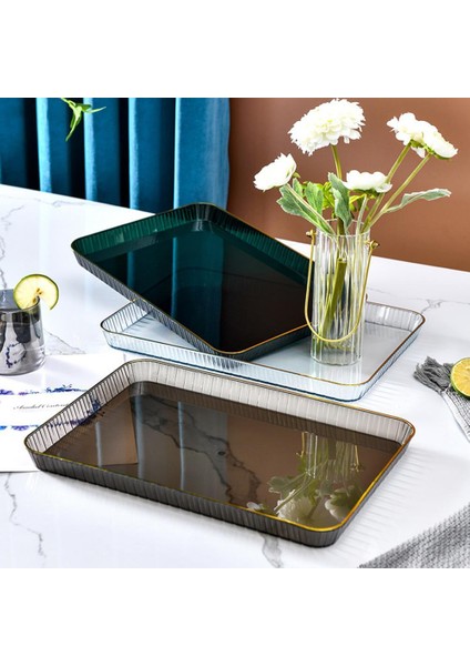 Şeffaf L Stili High Squarerectangular Anti-Wear Table Snack Dried Fruit Tray For Desktop Storage Trays Jewelry Storage Trays (Yurt Dışından) fiyatları