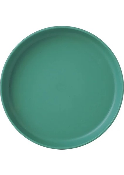 Green Round Plate Style Plastic Plates Reusable ,unbreakable Sturdy Plastic Dinner Plates Bpa Free Dishwasher Safe For Home,kitchen,dinning, Outdoor Use (Yurt Dışından)
