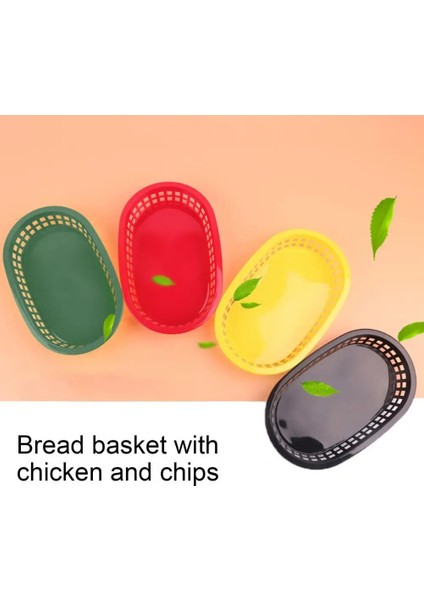 Yeşil 12 Adet Tarzı Taşınabilir Gıda Sepeti Oval Şekil Yemek Takımı Plastik Patates Kızartması Restoran Aperatif Konteyner Için Fast Food Depolama Plakası (Yurt Dışından) fırsatları