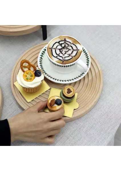 Yuvarlak Stil Su Dalgalanma Tepsisi Tahta Doğrama Kayın Ahşap Aromaterapi Depolama Rafı Kahve Ikindi Çayı Tepsisi Tatlı Tabağı Masa Dekor (Yurt Dışından) modelleri