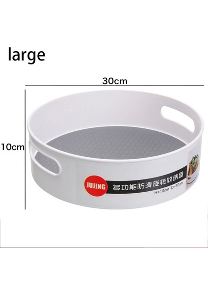 Gri Alt L Tarzı Plastik Tembel Dönen Saklama Kabı - Mutfak Kileri, Dolap, Banyo Için Kaymaz Dönen Organizatör Tepsisi (Yurt Dışından) fiyatları