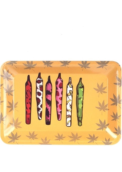 Kalem Stili 8.7 '' Manyetik Kapaklı Küçük Metal Ot Haddeleme Tepsileri Tütün Herb Sigara Ortak Ön Silindir Plakası Sigara Aksesuarları (Yurt Dışından)