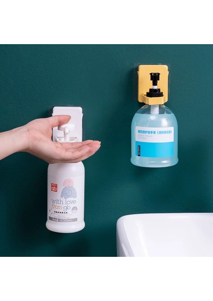 Sarı Stil Ayarlanabilir Boyutlu Şişe Askısı Duvara Monte Banyo El Sabunu Duş Jeli Vücut Losyonu Dispenseri Şişe Tutucu (Yurt Dışından) fiyatları