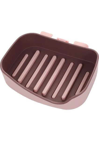 Pembe Stil Çift Katmanlı Sabun Kutusu Depolama Rafları Duvara Asılı Sabunluk Ev Yaratıcı Ücretsiz Delme Banyo Rafı Drenaj (Yurt Dışından)