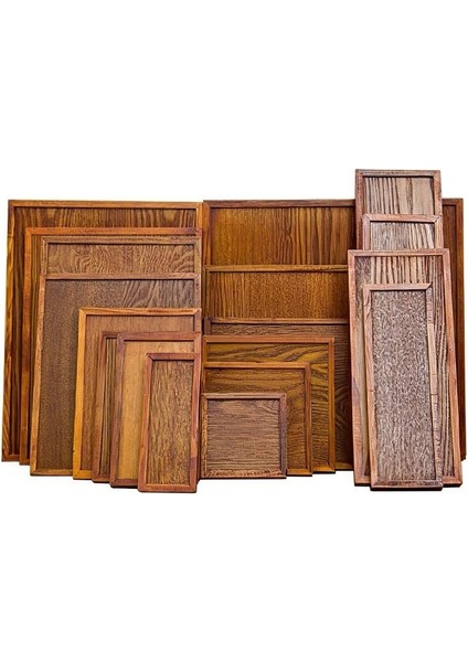 30X10X2CM Stili Ahşap Tepsi Japon Kahverengi 30CM Kare Dikdörtgen Kahve Çay Seti Sofra Palet Yemek Tabağı Ev Mutfak Depolama Malzemeleri (Yurt Dışından)