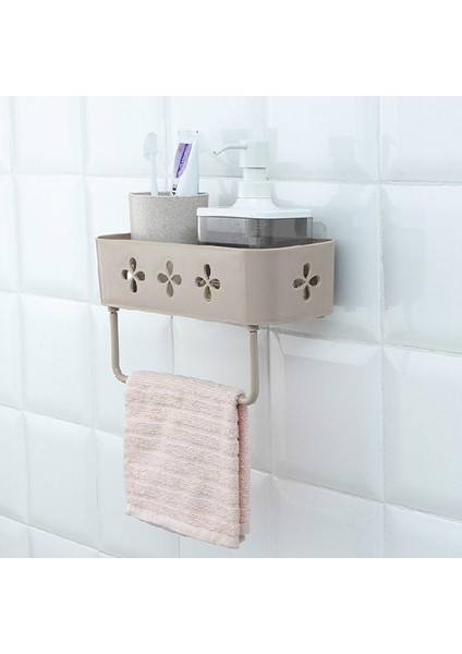 Gri Stil Yapışkanlı Banyo Raf Düzenleyici Duvara Monte Şampuan Baharatlar Duş Havlusu Depolama Rafı Tutucu Mutfak Banyo Aksesuarları (Yurt Dışından) fiyatları