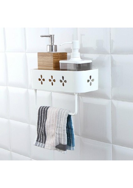 Gri Stil Yapışkanlı Banyo Raf Düzenleyici Duvara Monte Şampuan Baharatlar Duş Havlusu Depolama Rafı Tutucu Mutfak Banyo Aksesuarları (Yurt Dışından) modelleri