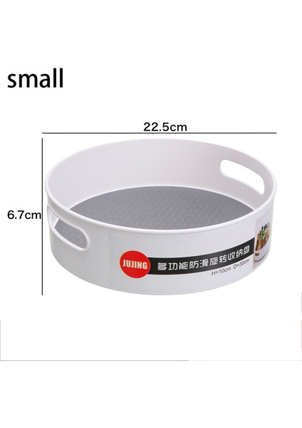 Gri Alt S Stili Plastik Tembel Dönen Saklama Kabı - Mutfak Kileri, Dolap, Banyo Için Kaymaz Dönen Organizatör Tepsisi (Yurt Dışından)