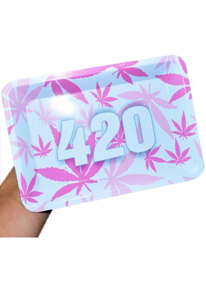 R Yeni-Kapaksız Stil 180* Girly Pembe Metal Tütün Sigara Ot Ot Dumanı Manyetik Kapaklı Haddeleme Tepsisi Önceden Haddelenmiş Koniler Aksesuarları (Yurt Dışından)