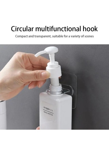 Gösterildiği Gibi 5 Adet Çok Fonksiyonlu Yuvarlak Kanca, Mutfak Banyosu Su Geçirmez Sondaj Yok Kendinden Yapışkanlı Kancalar, Duvara Montaj Duş Jeli Şişe Rafı Tutacağı (Yurt Dışından) indirimleri