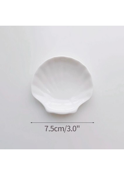 Çap 7.5cm Tarzı Yaratıcı Kabuk Tepsi Cam Saklama Tepsileri Küpe Yüzük Takı Teşhir Tepsileri Renk Paleti Fotoğraf Sahne Bandejas De Decor (Yurt Dışından)