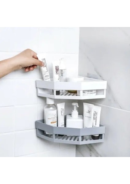 Gri Stil Sıcak Banyo Köşe Rafları Şampuan Tutacağı Mutfak Depolama Rafı Karışıklık Duş Düzenleyici Duvar Tutacağı Space Saver Ev Eşyaları (Yurt Dışından) modelleri