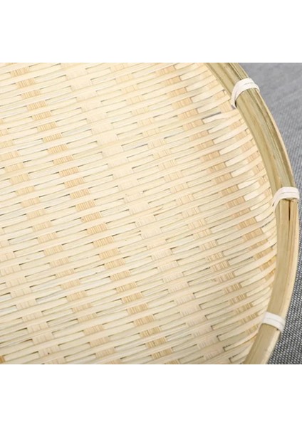 E 30CM Stili El Dokuma Bambu Elek Bambu Raft Dairesel Faraş Meyve Ekmek Depolama Sepeti Dekorasyon Mutfak Depolama Odası (Yurt Dışından) indirimleri