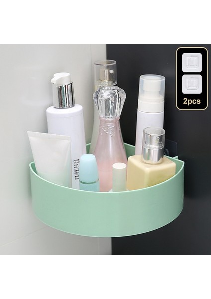 Yuvarlak Yeşil Stil Banyo Raf Düzenleyici Tuvalet Yapıştırıcı Şampuan Jel Depolama Sepeti Dekorasyon Banyo Köşe Duş Rafı Aksesuarları (Yurt Dışından) fiyatları