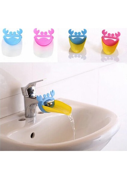 Pembe Sarı Stil Kecttıo Dayanıklı Plastik Musluk Genişletici Yıkama Eller Banyo Lavabo Güzel Yengeç Şekli Su Musluk Dokunun Genişletici Depolama Rafları (Yurt Dışından) modelleri