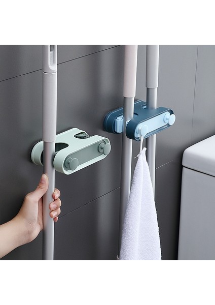 Lacivert Tarzı Paspas Klip Kanca Mutfak Raf Depolama Fırça Süpürge Askı Seramik Karo Ücretsiz Delme Kendinden Yapışkanlı Ev Bathroo Aracı (Yurt Dışından)