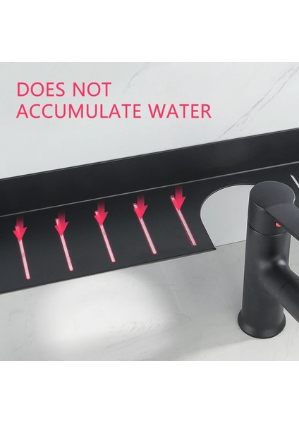 Siyah 30CM U Slot Stili Banyo Rafları, Paslanmaz Duş Alanı Alüminyum Banyo Rafı Kendinden Yapışkanlı Tutkallı Duvara Monte Depolama Rafları Düzenleyici (Yurt Dışından)