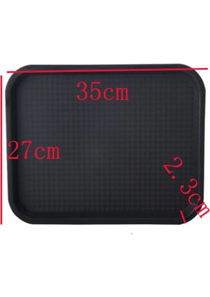 Kahverengi 35X27X2.3 Stili Abs Kaymaz Plastik Tepsi Kahverengi Kırmızı Yeşil Sarı Renk Plastik Tabak Meyve Tepsisi Restoran Yılan Bar Çay Kek Ekmek Yemek Tabağı (Yurt Dışından)