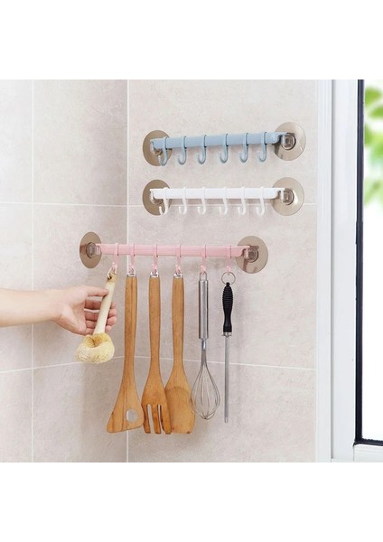 B Tarzı Güçlü Duvara Monte Depolama Rafı Yapışkanlı Mutfak Duvar Asılı Satır Tutucu Yaratıcı Banyo Nailfree Havlu Askısı Askı Organizatör (Yurt Dışından)