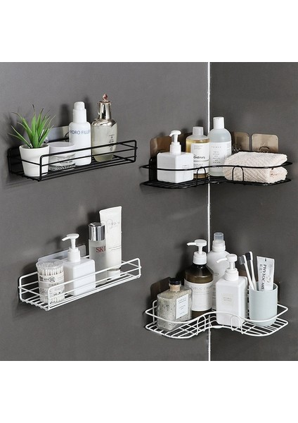 Köşe Beyaz Tarzı Yumruksuz Köşe Depolama Rafı Duş Sepeti Banyo Aksesuarları Duvara Monte Mutfak Düzenleyici Şampuan Tutacağı Depolama Rafları (Yurt Dışından) fiyatları