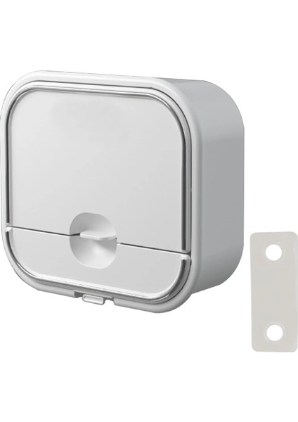 Beyaz Stil Kancalı Yerden Tasarruflu Depolama Kendinden Boşaltma Banyo Çift Katmanlı Kolay Temiz Duvara Monte Mutfak Toz Geçirmez Sabunluk Çevirme (Yurt Dışından)