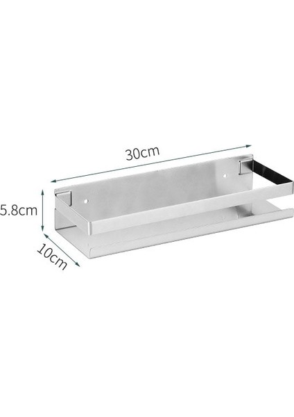 Gümüş 30 cm Stili Banyo Raf Raf Mutfak Duvar Rafları Banyo Havluluk Duş Depolama Sepeti Mutfak Organizatör Banyo Hradware Aksesuarları (Yurt Dışından)