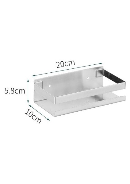 Gümüş 20 cm Stili Banyo Raf Raf Mutfak Duvar Rafları Banyo Havluluk Duş Depolama Sepeti Mutfak Organizatör Banyo Hradware Aksesuarları (Yurt Dışından)