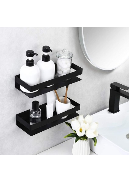 Gümüş 20 cm Stili Banyo Raf Raf Mutfak Duvar Rafları Banyo Havluluk Duş Depolama Sepeti Mutfak Organizatör Banyo Hradware Aksesuarları (Yurt Dışından) fiyatları