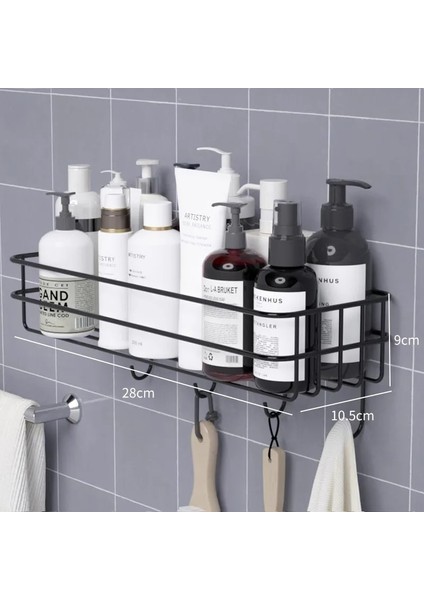 1-Siyah Stil Duvara Monte Banyo Rafları Yüzer Raf Duş Asılı Sepet Şampuanlık Wc Aksesuarları Mutfak Baharat STORAGE2021 (Yurt Dışından) fiyatları