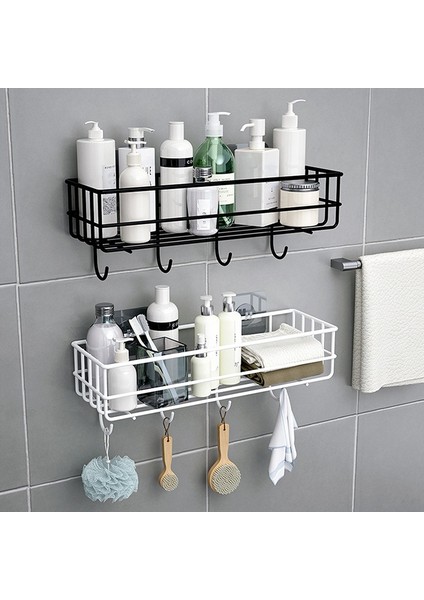 1-Siyah Stil Duvara Monte Banyo Rafları Yüzer Raf Duş Asılı Sepet Şampuanlık Wc Aksesuarları Mutfak Baharat STORAGE2021 (Yurt Dışından) modelleri