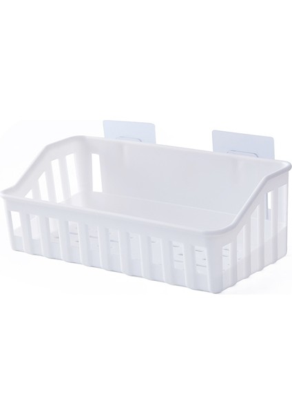 Beyaz Stil 26.5CMX12CMX9CM Banyo Rafı Banyo Yapıştırıcı Depolama Rafı Mutfak Ev Dekorasyonu Köşe Duş Rafı Raf Depolama Rafı Aksesuarları 3 Renk (Yurt Dışından)