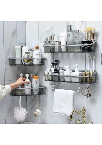 1 Dikdörtgen Stili Terup Duvara Monte Banyo Depolama Rafı Tuvalet Ev Eşyaları Şampuan Rafı Banyo Düzenleyici Köşe Rafları Banyo Aksesuarları (Yurt Dışından) fırsatları