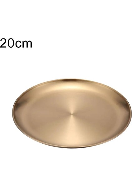 20CM Tarzı cm Yemek Tabağı Moda Yüksek Li Altın Yuvarlak Şekil Sofra Et Tatlı Pizza Tabağı Meyve Tepsisi Sıcak (Yurt Dışından)