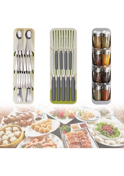 Kaşık Kutusu Beyaz Stil Çatal Bıçak Saklama Kutusu Tepsi Bıçak Tutucu Sofra Organizatör Kaşık Çatal Çekmece Saklama Kutusu Plastik Konteyner Bıçak Blok Tutucu (Yurt Dışından) fiyatları