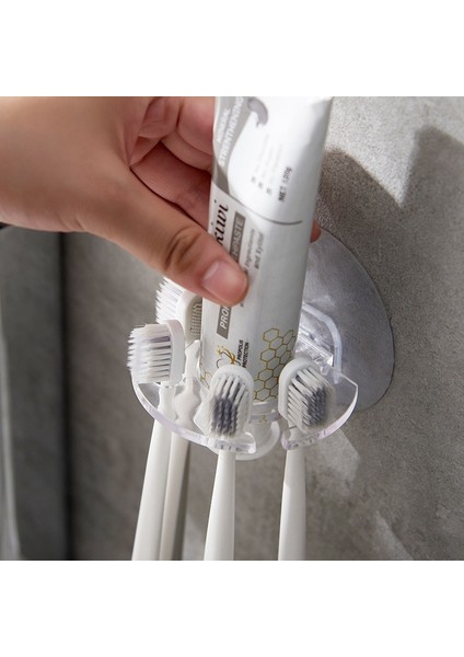 Çilek Tarzı Banyo Aksesuarları Seti Diş Fırçası Diş Macunu Tutucu Süper Vantuz Jilet Tıraş Makinesi Organizatör Raf Ev Eşyaları Depolama Rafı (Yurt Dışından) fırsatları