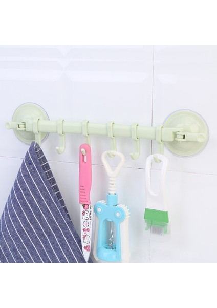 No.6 Tarzı 34,5x7,1 cm Duvara Monte Mutfak Kancaları Vantuz 6 Kanca Güçlü Yapışkanlı Kanca Banyo Köşesi Çivisiz Dikişsiz Raf Askı Kancası Raflar (Yurt Dışından)