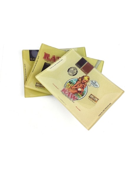 K10 Stili 7 "x 4.5" Anti-Damla Kırılmaz Paramparça Dayanıklı Kristal Temperli K Girly Özel Cam Ot Haddeleme Tepsisi Duman Aksesuarı (Yurt Dışından)